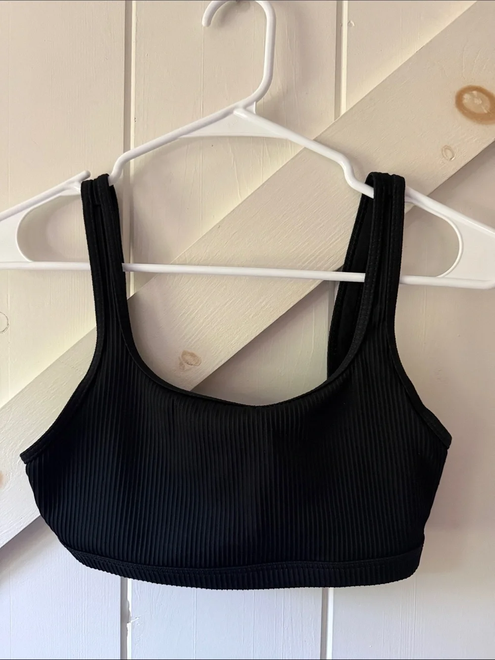 abercrombie kids Black Ribbed Swim Top